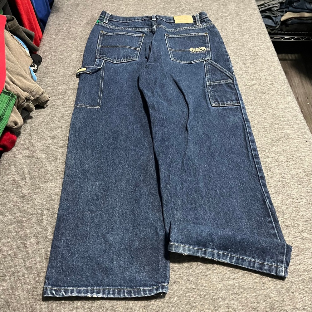 Mecca USA Baggy Carpenter Jeans Mens 30x26 Dark Wash Wide Leg Streetwear 90s Y2K